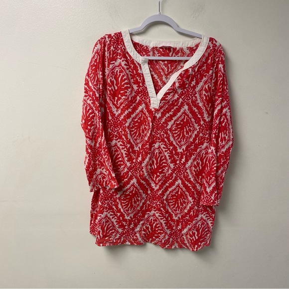 Lilly Pulitzer Ripley Coral Tunic Swim Coverup Size Large - Picture 2 of 5